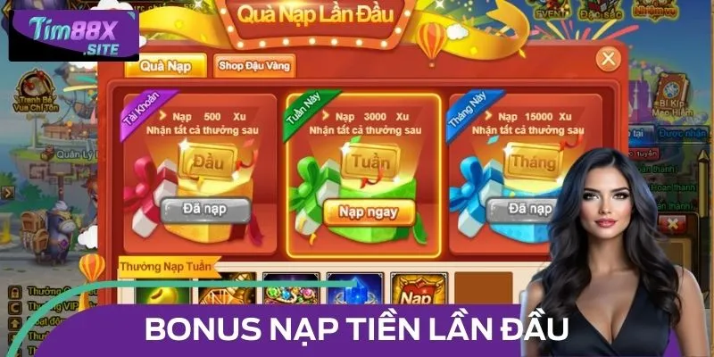 Bonus Nạp Tiền Lần Đầu TIM88: X2 Vốn Chơi, Khởi Đầu Cực Đỉnh